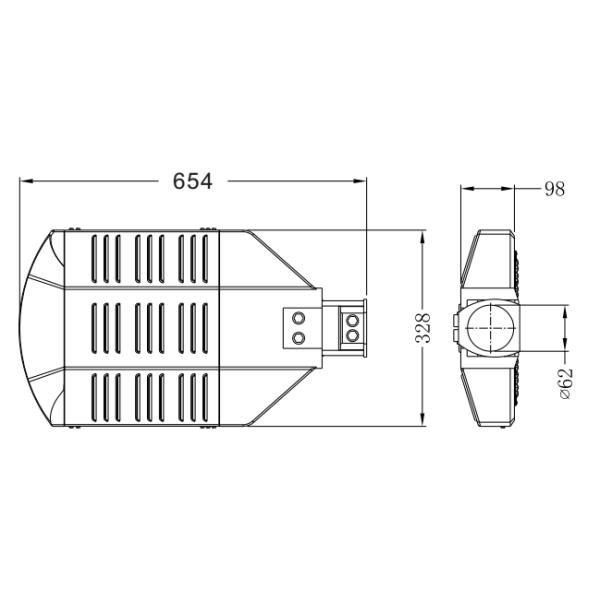 Zigbee sensor control LED Street Lighting High Effciency Meanwell Driver