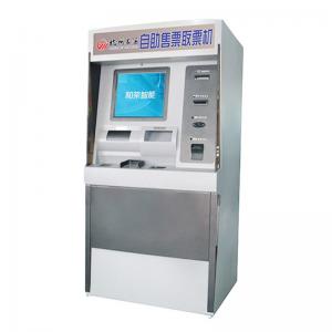 Quality Self Service Airline Ticket Kiosk Standee Equipment With Cash And Bank Card Reader for sale