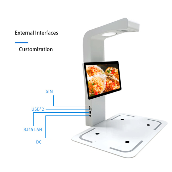 15.6 Inch Smart Dish Recognition Kiosk Intel 8MP Surveillance Camera Capacitive Touch Android Windows OS SDK Enabled Restaurant