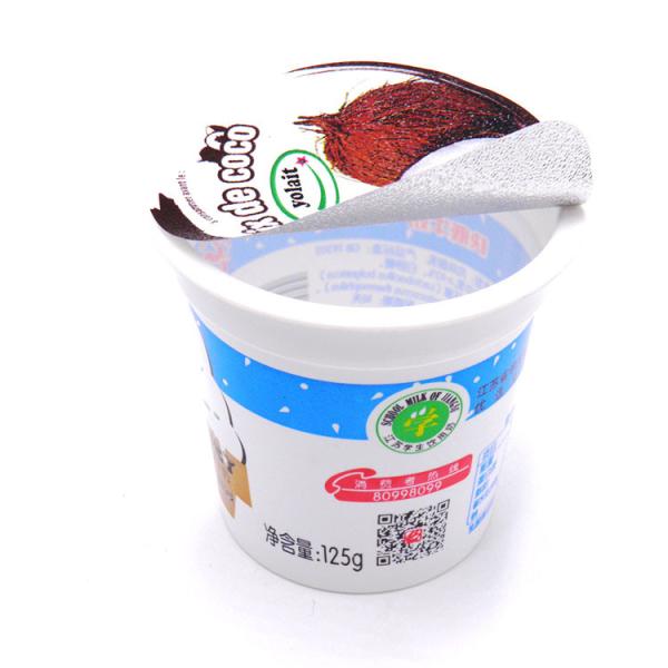2.75'' Environmentally Friendly Plastic Cups 125ml White Yogurt Pot Disposable
