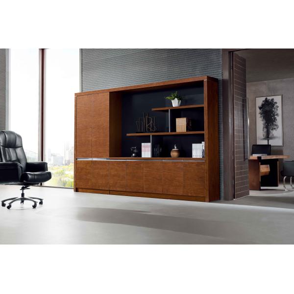 Large Capacity Office Storage Cabinet , MDF 2000mm Display Shelf Bookcase
