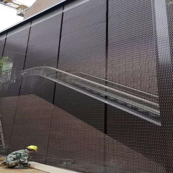 Architectural SS 316 316L Woven Wire Mesh Wall Cladding ISO9002