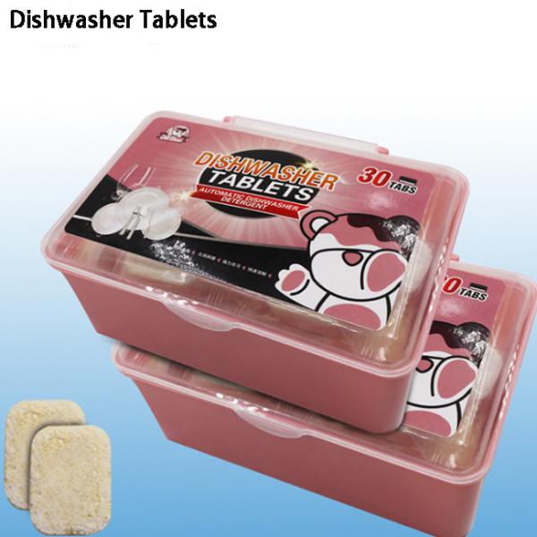 Tableware Chemical Free Dishwasher Tablets Degreasing Effervescent Tablets Customized Size