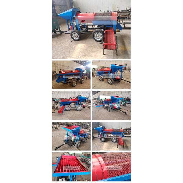 Portable Small Diamond Gold Mining Trommel Screen Equipment for Processing and Advanced