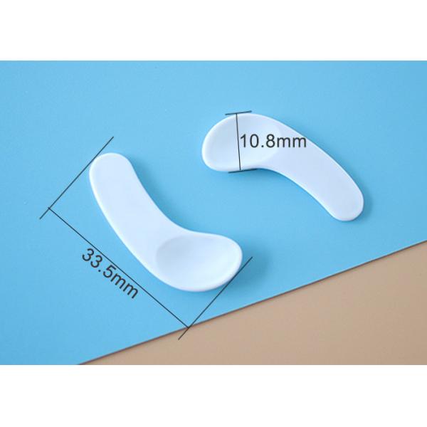 White 33.5mm Plastic Cosmetic Spoon Makeup Spatula