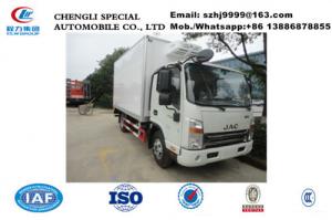 Quality JAC brand 3-5tons cold room truck with US CARRIER reefer for sale, factory sale best price JAC refrigerated truck for sale