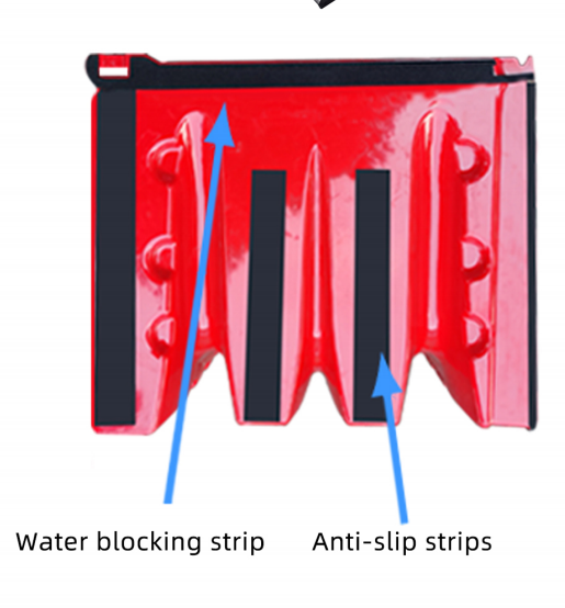height 52.8 red ABS plastic anti-uv coating flood baffier