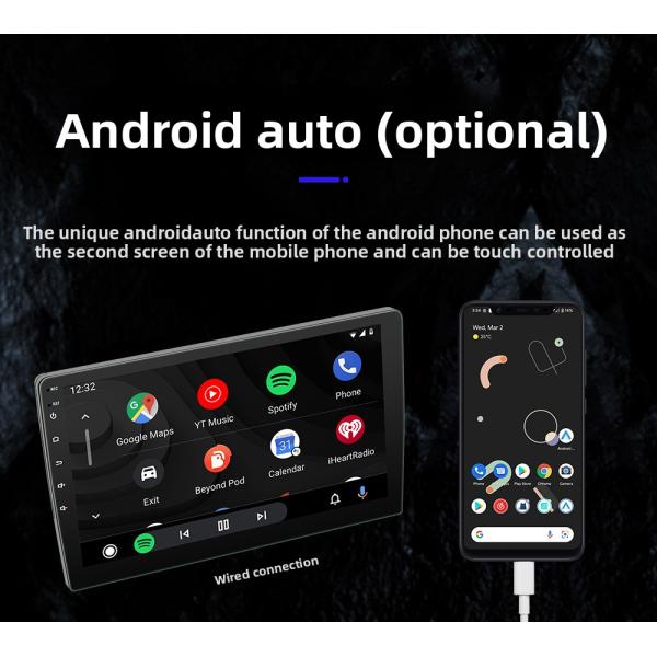 Creatall 10-Inch Wireless CarPlay Adapter with Bluetooth Phone Connectivity HD Rearview Camera Integrated Android GPS Navigation