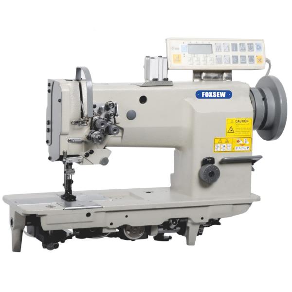 Double Needle Compound Feed Heavy Duty Lockstitch Sewing Machine with Automatic Thread Trimmer