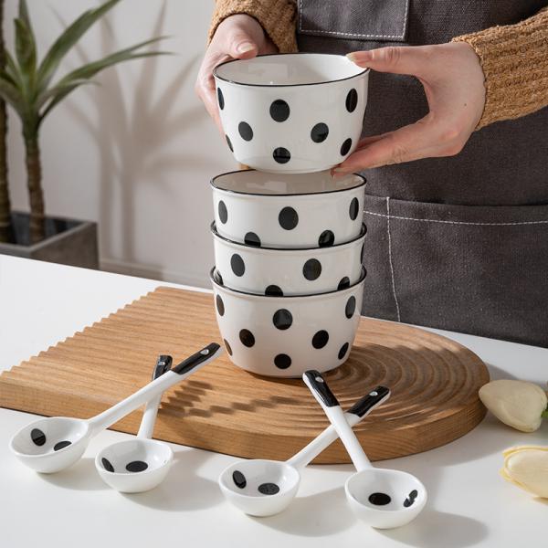 European Fine Ceramic Tableware 4 Pcs Stoneware Dinner Set Crockery Dinnerware Sets
