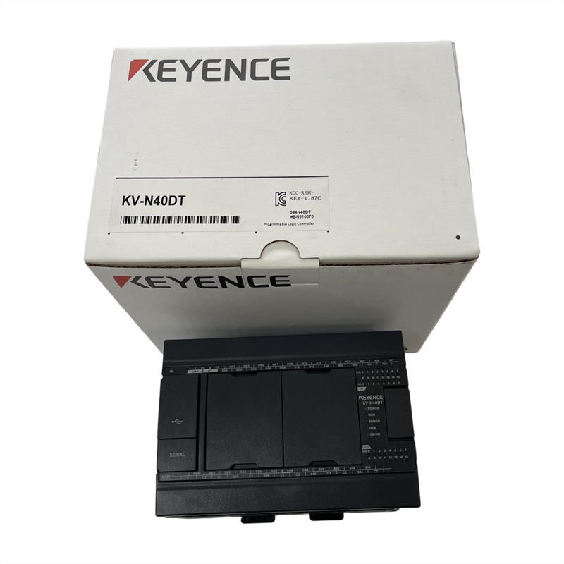 KEYENCE KV-N40DT KV-N24AT PLC Programmable Controller Basic Unit DC Power Supply Type Used