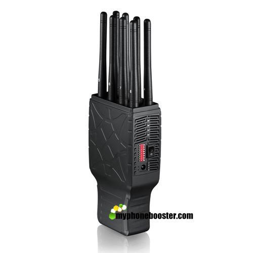 Hotsale 5.5w 8 Antennas Portable Signal Jammer Handheld Cellphone Signal Jammer Blocker With Nylon Case Lojack Version