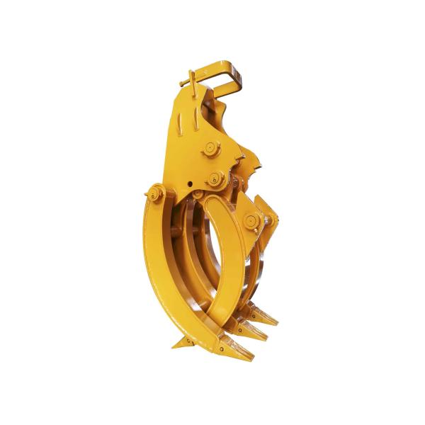 excavator rotating rock grapple