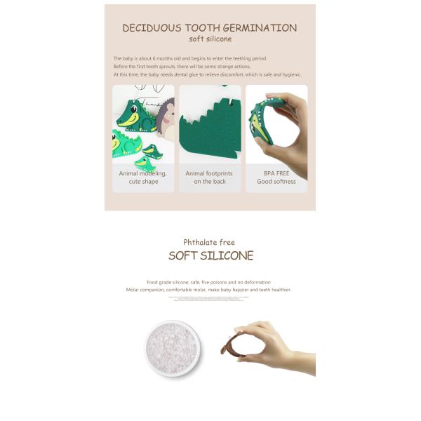 DIY Silicone Christmas Tree Teether , Safe Soft Rubber Beads For Teething