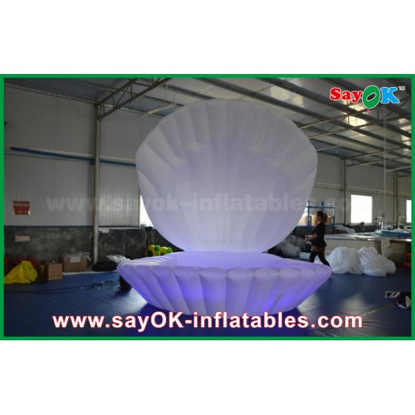 White Nylon Cloth Inflatable Lighting Decoration LED Shell For Advertising