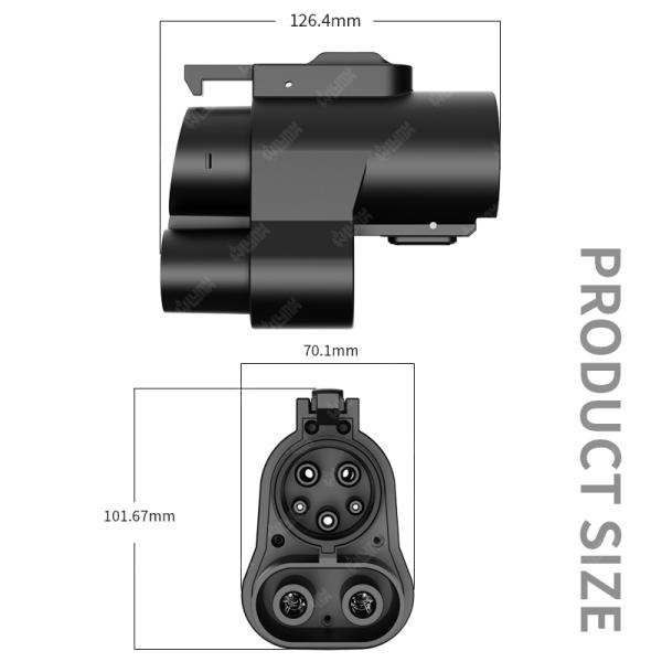 Olink Ip55 EV Connector Supercharger TESLA Charger 500A 500KW NACS to CCS1 DC Adapter