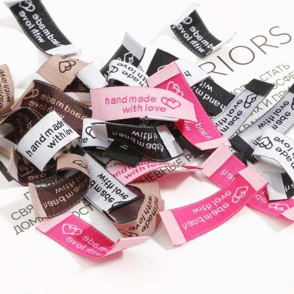 Neck Label Garment for Clothes accessories Folded Woven Label
