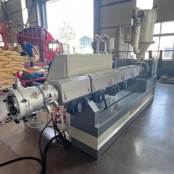 Automatic PE / HDPE Plastic Carbon Spiral Corrugated Pipe Making Machine with Stable Output and Continuous Winding System