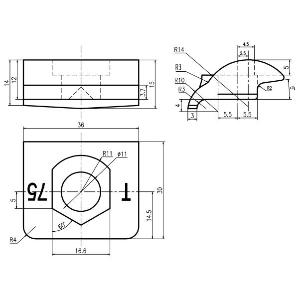 Elevator Guide Rail Clip Elevator Parts T75 For Passenger Elevator