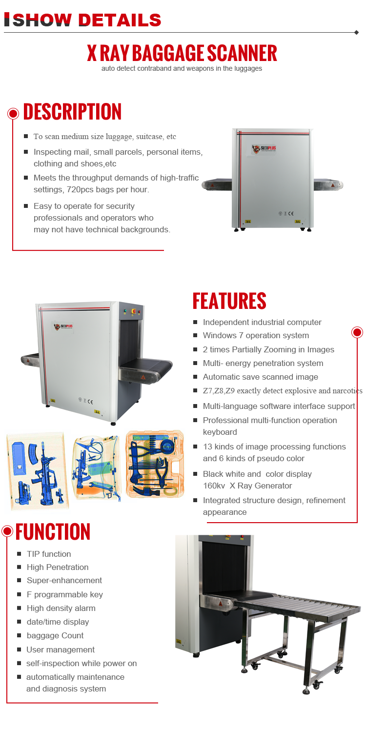 Explosive Detection X Ray Scanning Machine Baggage Remote Workstation For School / Embassy