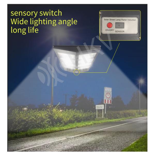 Wall Mounted 300w Radar Induction Solar Street Lamp With Pole