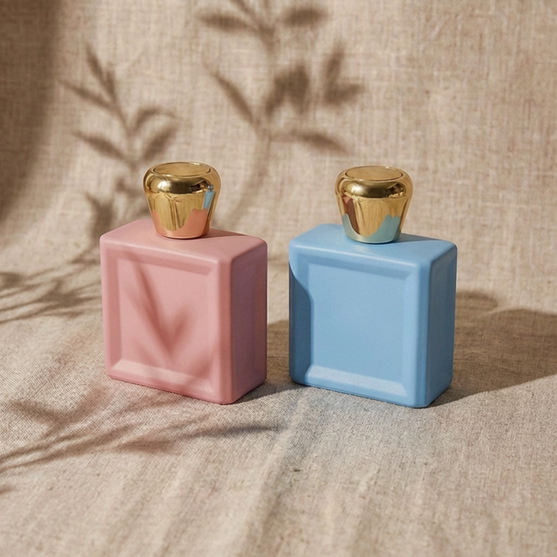 Anding Supplier High Quality Custom Design Refillable Spray 100ml Square Empty Glass Perfume Bottle