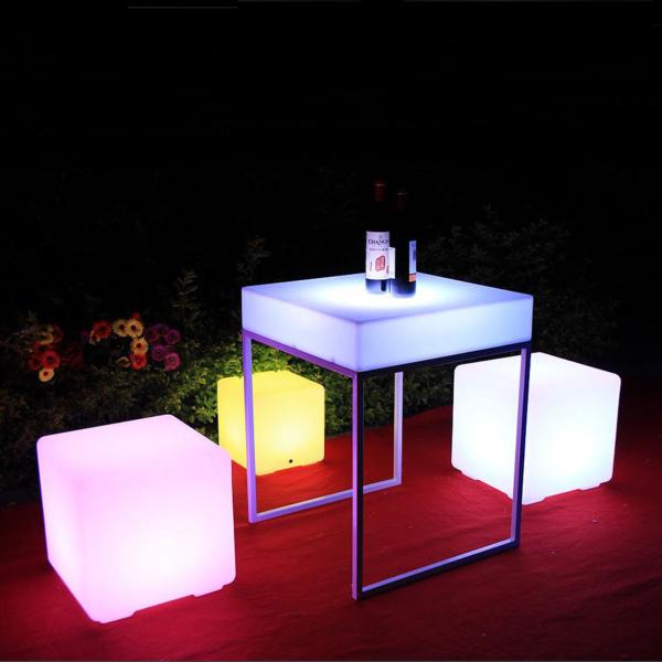 40cm Outdoor LED Cube Light Stools Rechargeable Wireless For Events