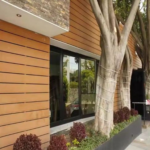 UV-Resistant WPC Cladding Outdoor Decoration Coextrusion WPC Wall Panel