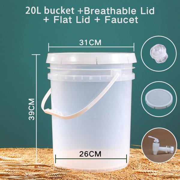 20L Household Beer Fermenter Alcohol Fermentation Fruit Enzymes Barrels for Processing