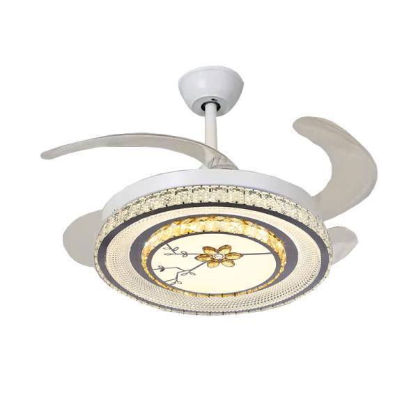 Bedrooms Folding Ceiling Fan With Led Light Foldable Smart Ceiling Fan