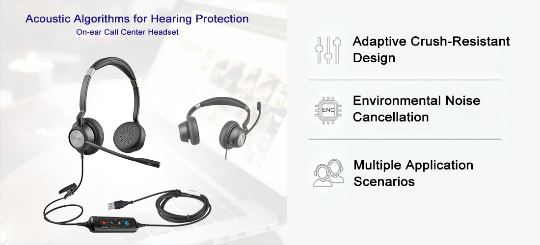 DH Series Noise Cancelling Office Headset with Mic for Work