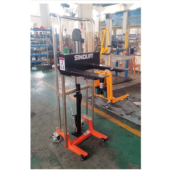 Sinolift PFM roll and reel material stacker - simple manual operation