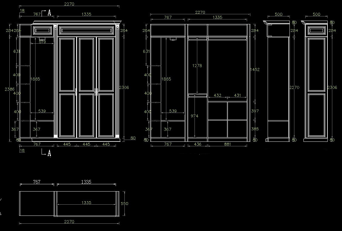 Luxury Modern Solid Wood Custom Bedroom Wardrobe with Wall Mount Installation and Custom Color Options