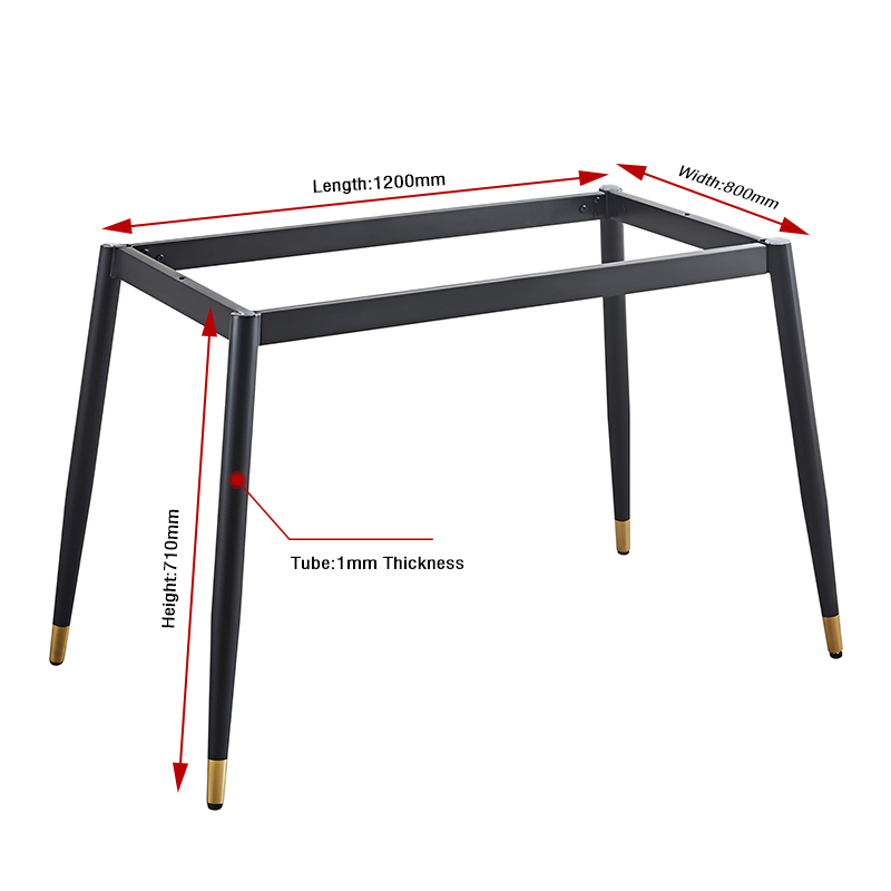Modern-Designed Black-Gold Durable Iron Coffee Table Leg Support Bracket Furniture Base for Office & Living Room