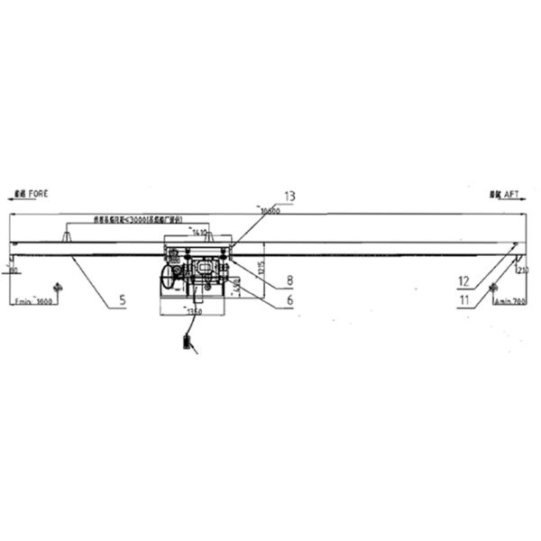 Electric Engine Room Gantry Crane Ship Deck Equipment