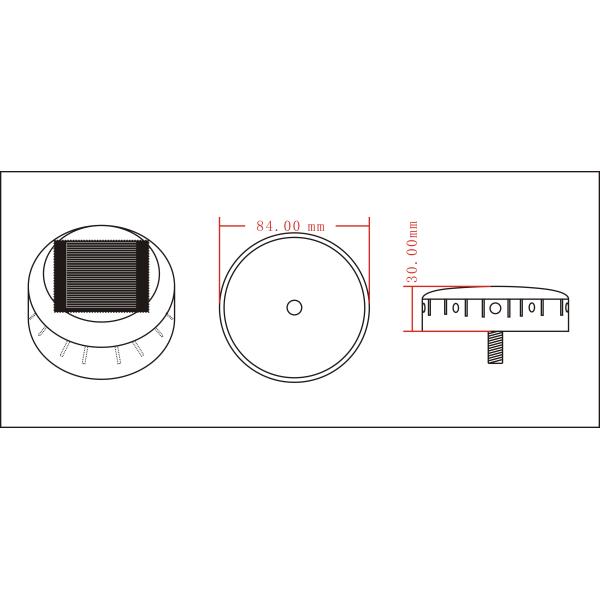 Power Saving Dia 84mm 20000mcd Solar Road Stud Light For Highway