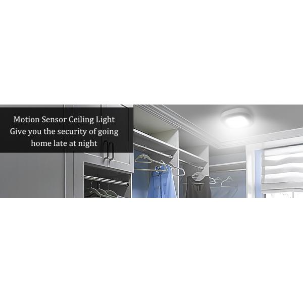 6000K 18ft Battery Operated Motion Sensor Light 300LM 180sq/ft
