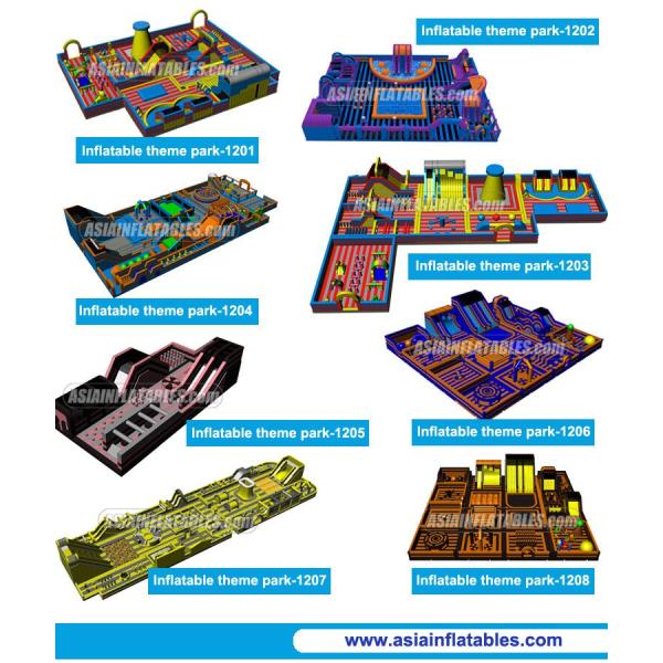 Customized Pink 18 OZ Tarpaulin Inflatable Theme Park