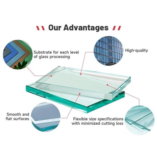 Solid Structure Customization Colored Transparent Laminated Glass for Decoration