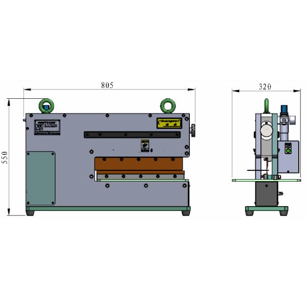 Linear Blade Guillotine PCB V Cut Machine 400mm