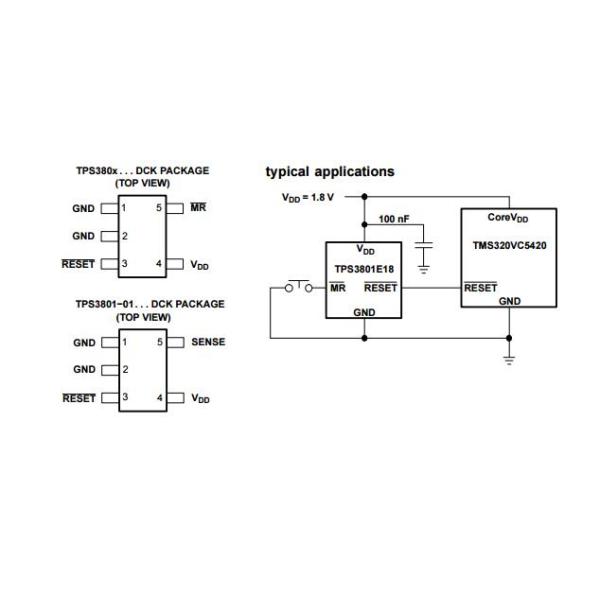 TPS3801L30DCKR Rectifier Diode IC Chip Integrated Circuit Chip Program Memory