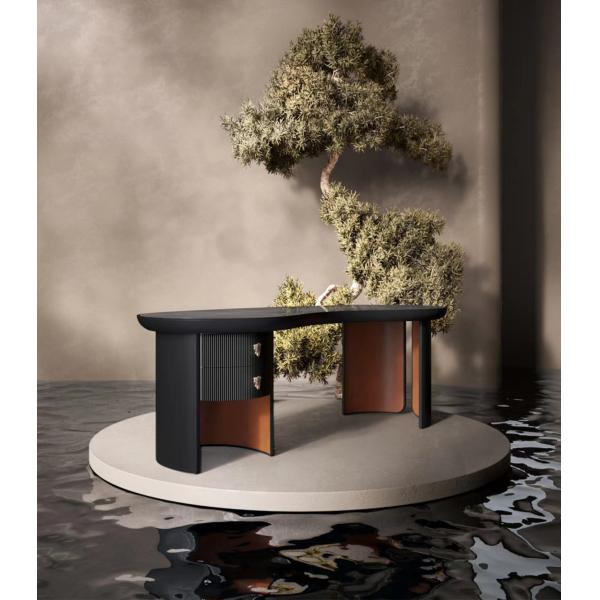 Five Star Hotel Hospitality Cashew Shaped Boss Desk Office Study Room