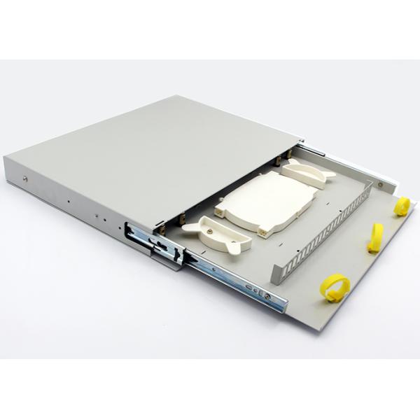 19 " 1U Sliding Drawer ODF Patch Panel 24 Ports Fiber Patch Panel With Door