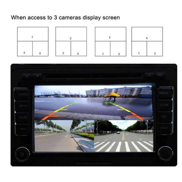 Panoramic Security 4 Channel Car DVR Recorder 360 Degree Bird View Camera System
