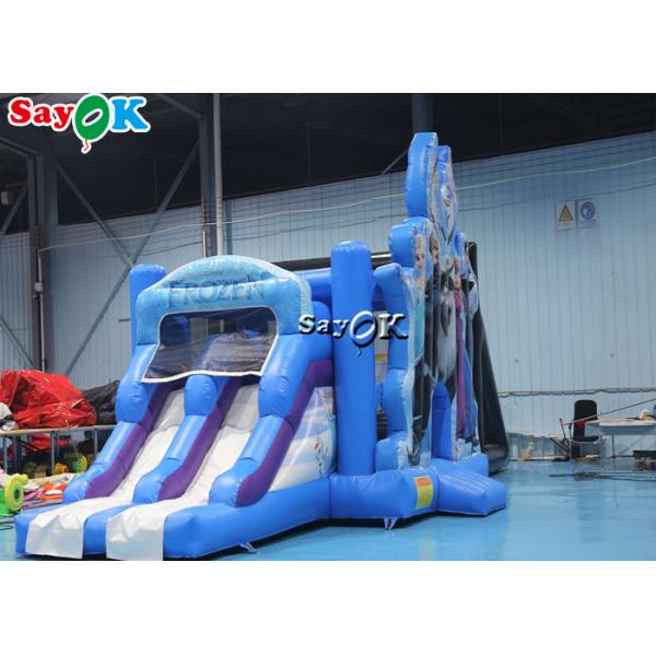 Ice Princess Printing Theme Inflatable Bounce Trampoline Slide Combo