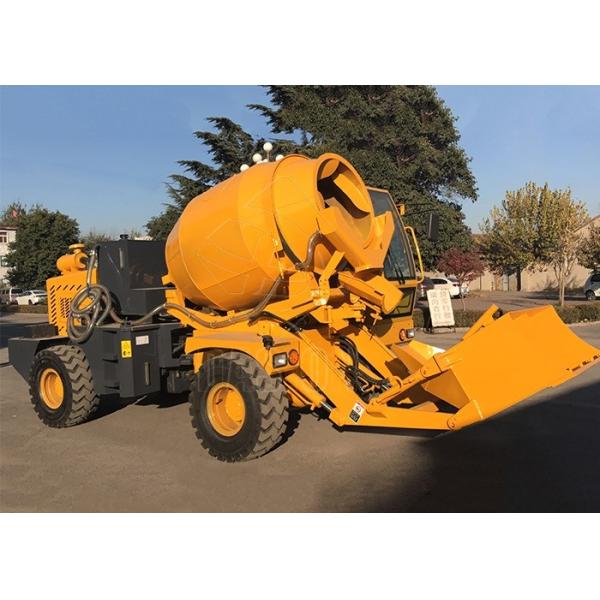 2.5cbm Mini Self Loading Concrete Mixer , Automatic Mobile Concrete Mixer Truck