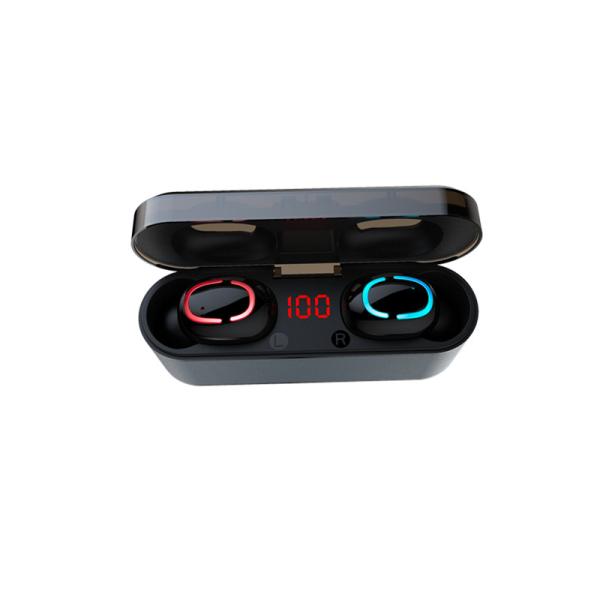 Digital Display Mini In-Ear TWS Earbuds Wireless HiFi Stereo Bluetooth Earphone with Aluminum-Alloy Charging Case