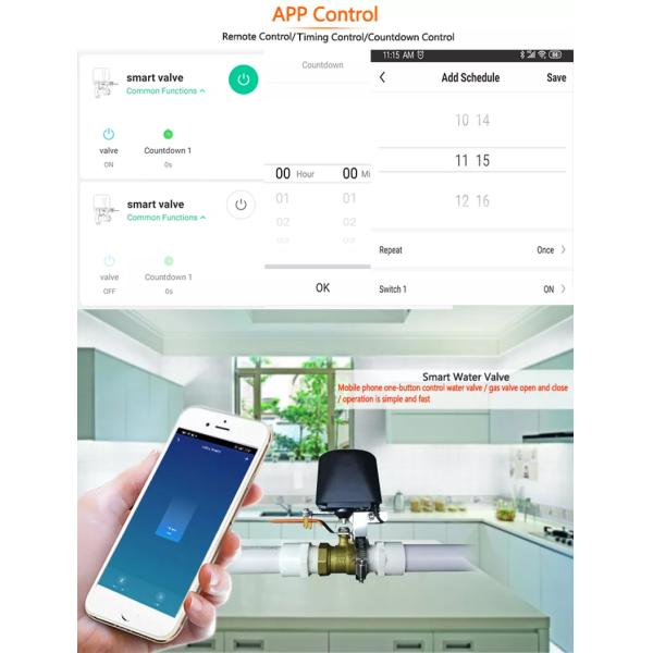 Glomarket Tuya Smart Water Valve wifi / zigbee Controller With Alexa Google
