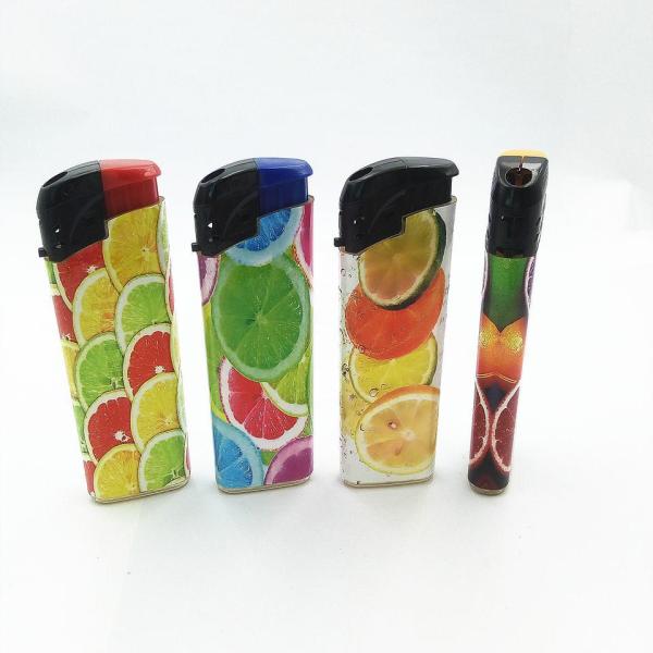 Customizable Colorful EUR Standard Plastic Electric Lighter with Custom Pattern-Fruits