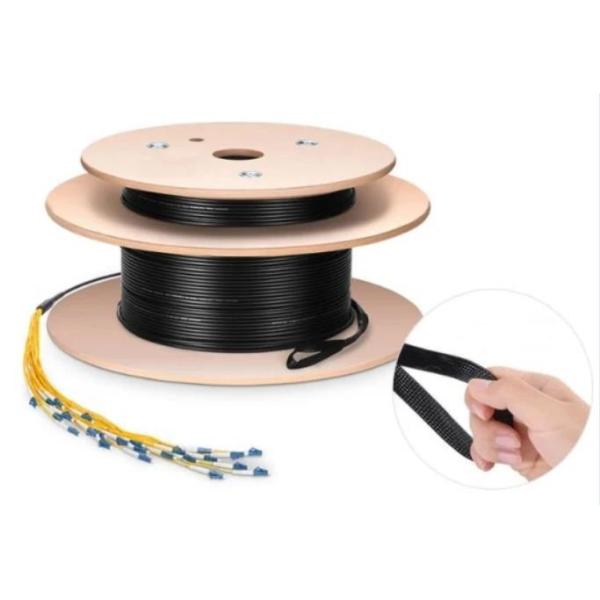 24FO Pre Terminated Multi Fiber Cables OFNP LSZH LC-LC With Pulling Socket